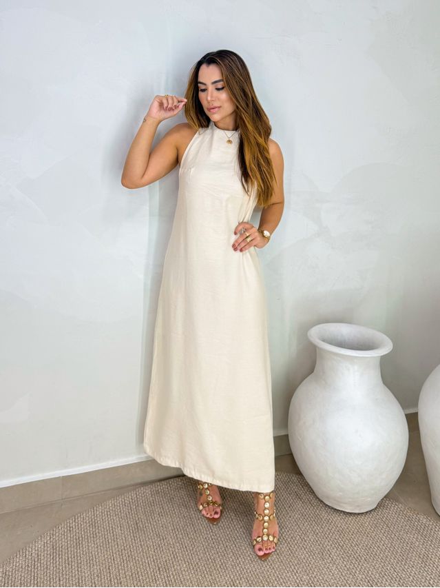 Vestido Frente Única Egito Areia