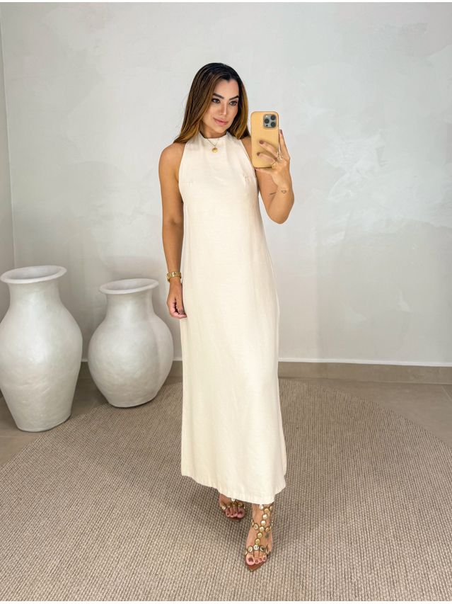 Vestido Frente Única Egito Areia