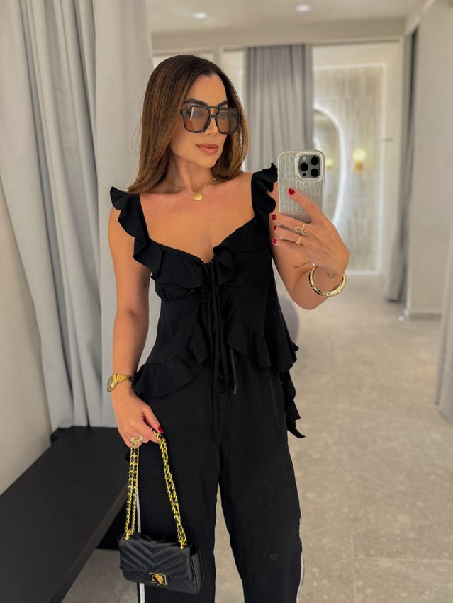 Blusa Boho Alice Preto