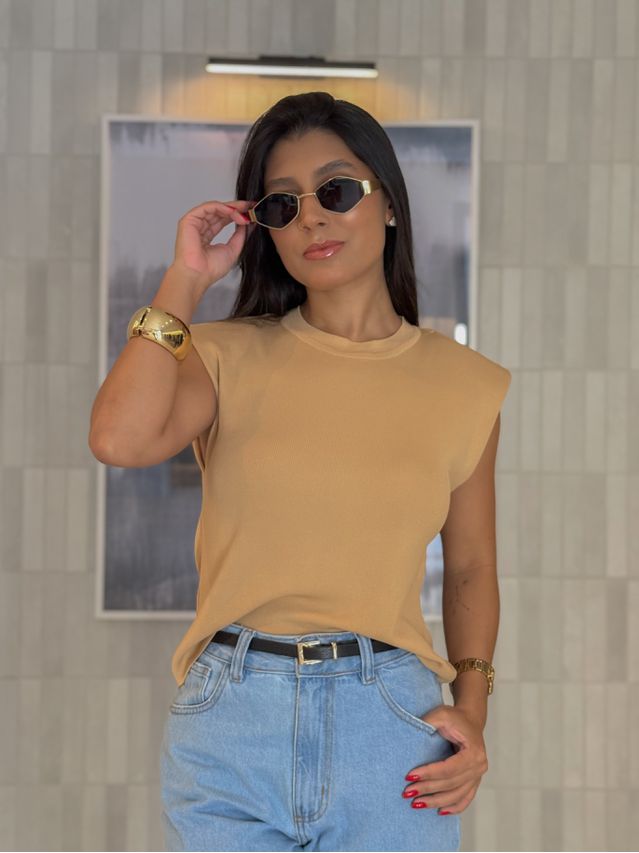 Blusa Muscle Tee Modal Light Cappuccino