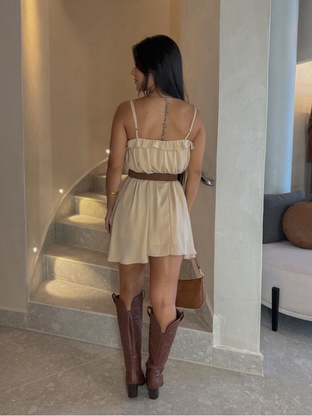 Vestido Bata Carla Areia