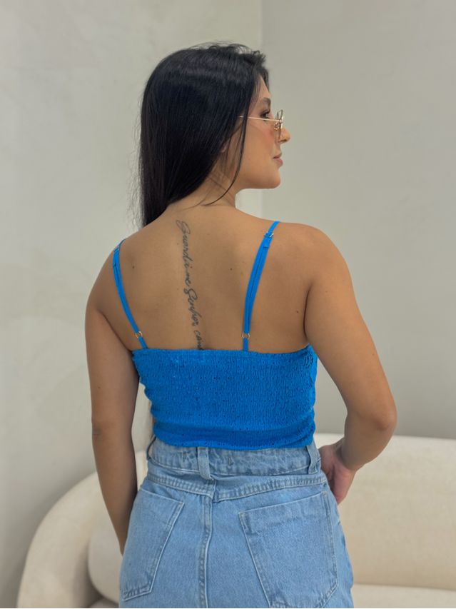 Cropped Laise Mila Azul