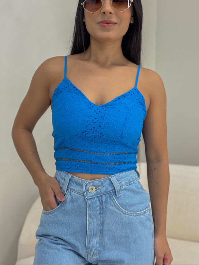 Cropped Laise Mila Azul