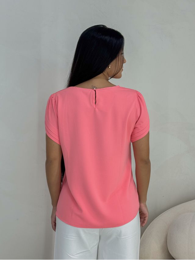 Blusa Manguinha Fabiana Coral