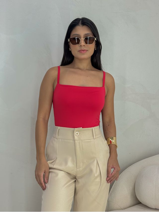 Body Poliamida Alcinha Vermelho