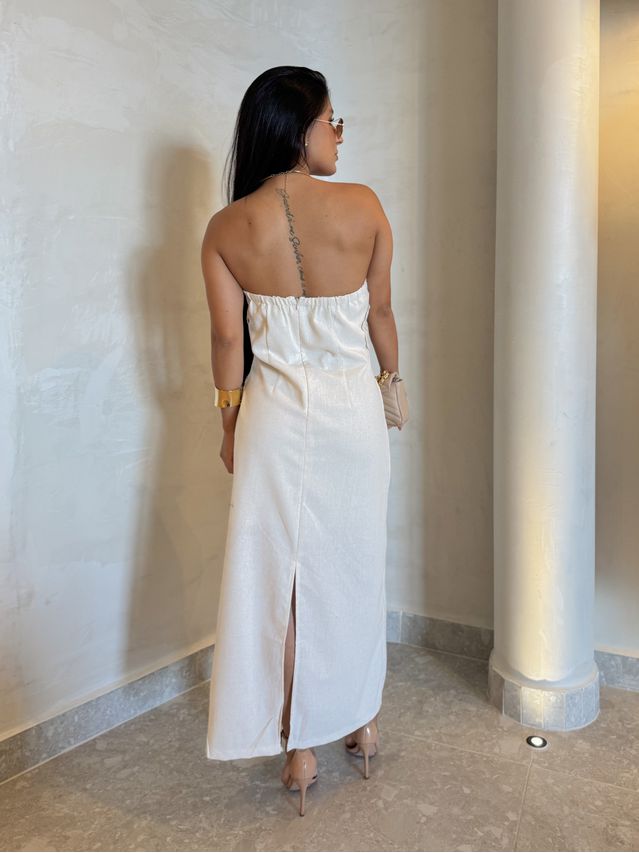 Vestido Linho Milão Cru