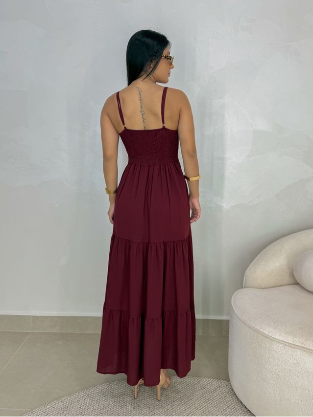 Vestido Midi Atenas Cereja