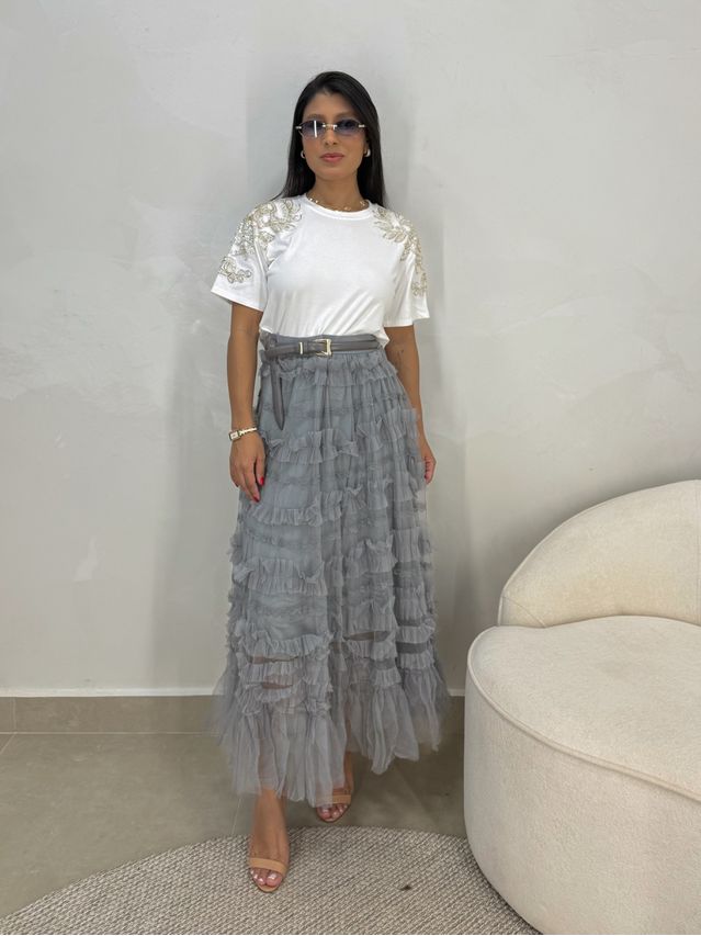 Saia Tule Vicenza Cinza