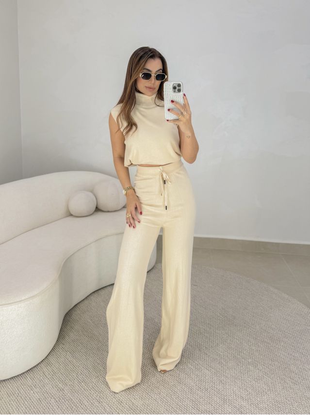 Conjunto Tricot Europa Areia