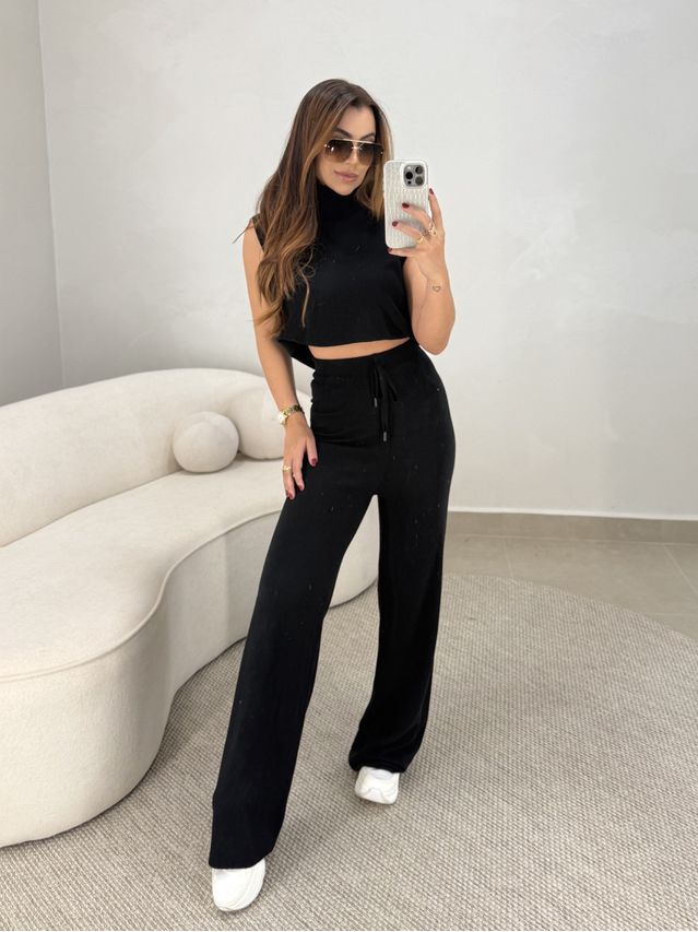 Conjunto Tricot Europa Preto