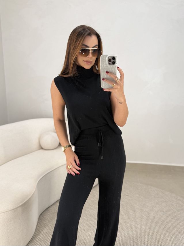 Conjunto Tricot Europa Preto