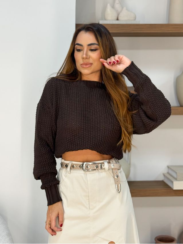 Blusa Tricot Espanha Café 