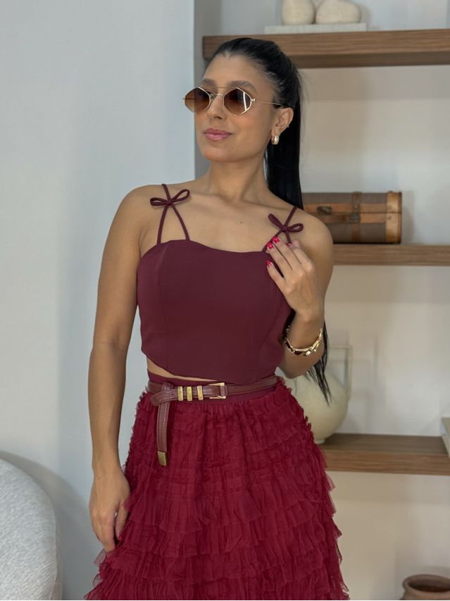 Blusa Alça Charlotte Cereja