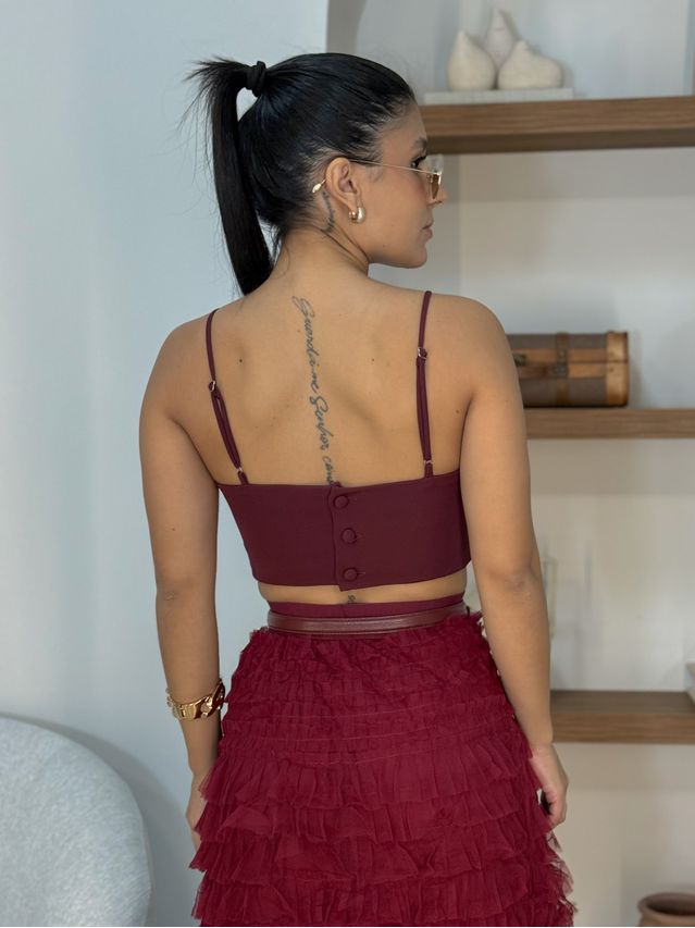 Blusa Alça Charlotte Cereja