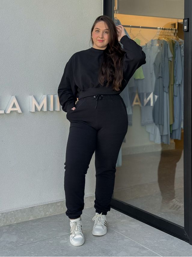 Conjunto Moletom Jogger Preto