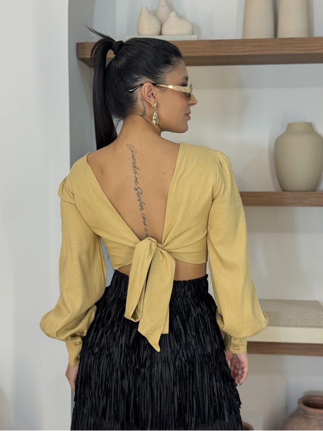 Blusa Linho Lulu Cáqui