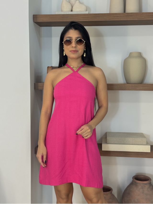 Vestido Linho Lena Pink
