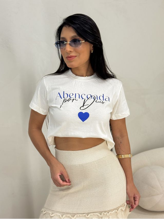 Camiseta Cropped Benção Off