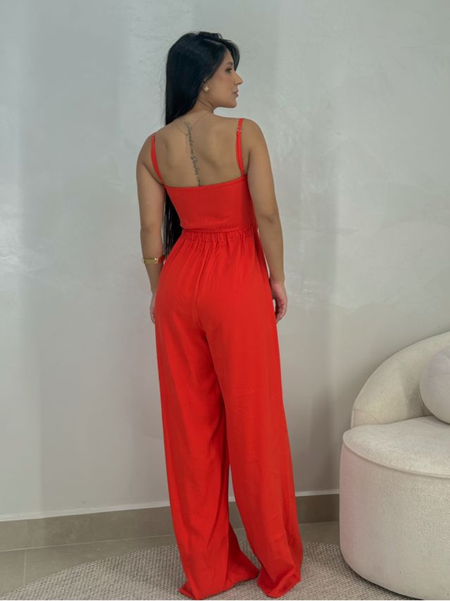 Macacão Pantalona Liz Vermelho 