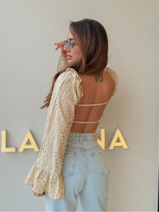 Blusa Ombro a Ombro Laise Cappuccino