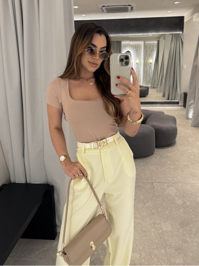 Body Manguinha Lara Cappuccino