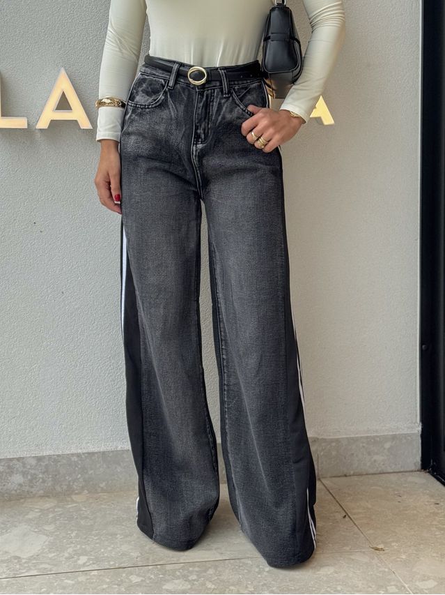 Calça Jeans Listra Sofia Black