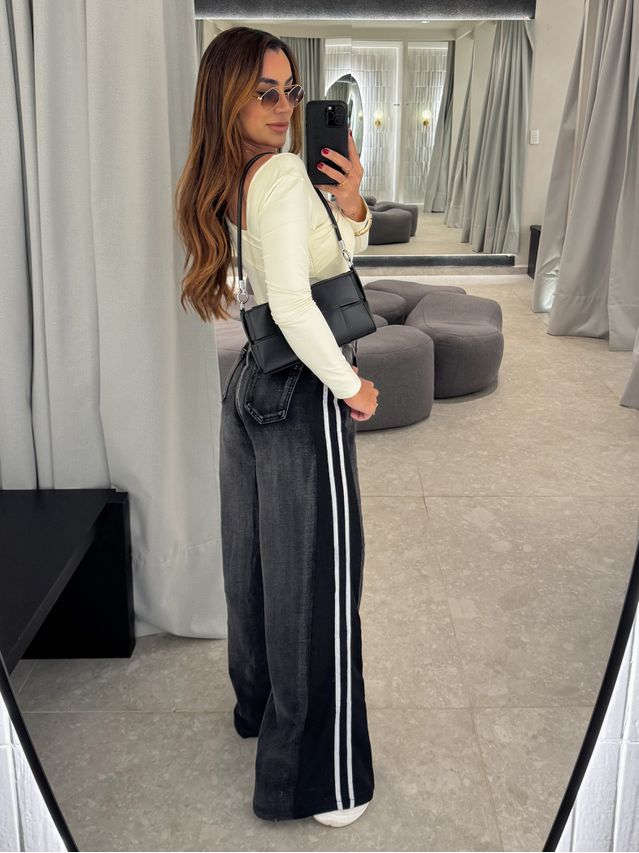 Calça Jeans Listra Sofia Black