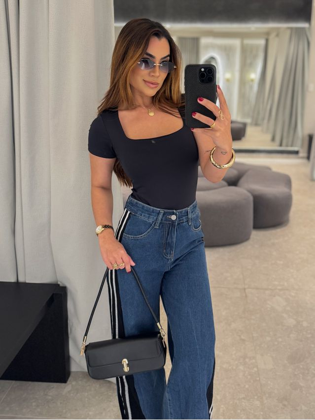 Body Manguinha Lara Preto 