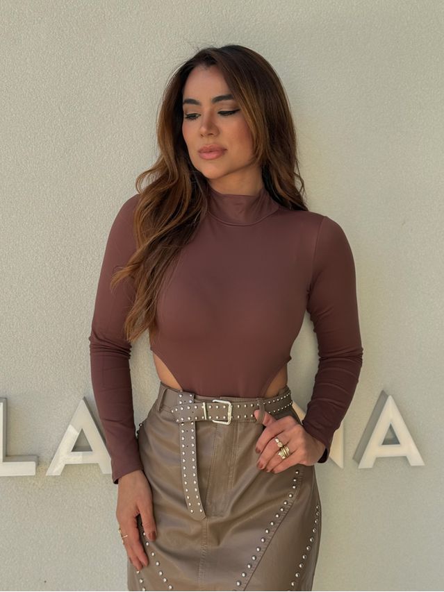 Body Manga Longa Nádia Café 