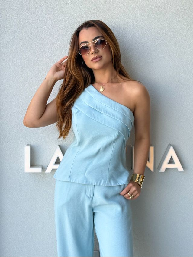 Conjunto Ombro Só Talia Azul