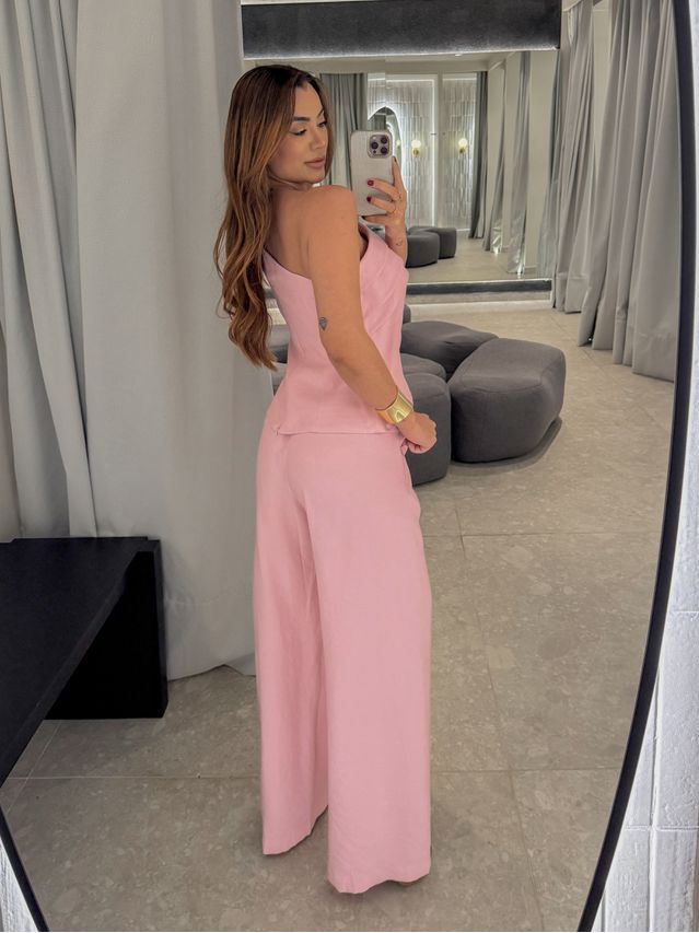 Conjunto Ombro Só Talia Rosa