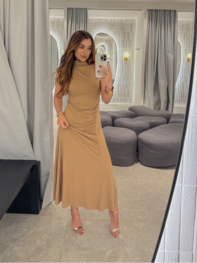 Vestido Muscle Tee Morgan Cáqui 