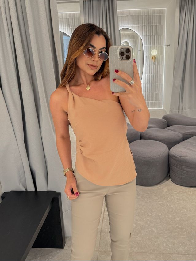 Blusa Ombro Só Dalila Cáqui