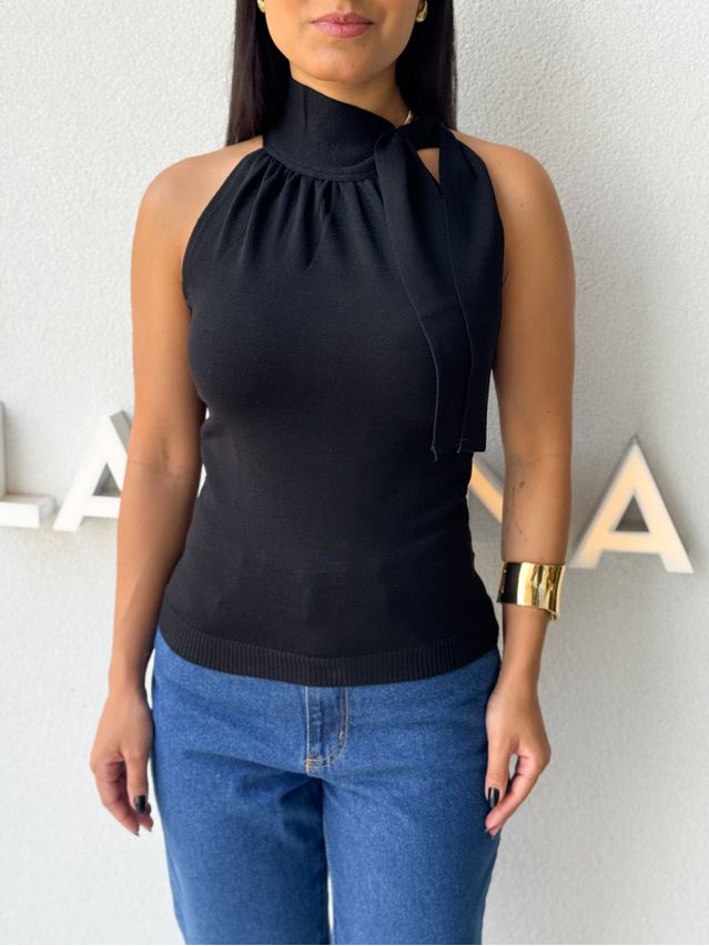 Blusa Amarração Luciana Preta