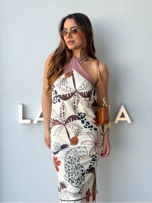 Vestido Estampado Frente Única Ligia