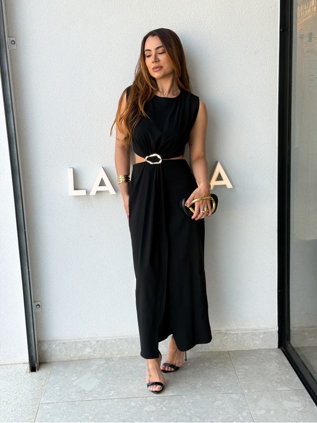 Vestido Fivela Elise Preto