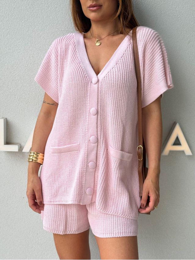 Conjunto Tricot Camily Rosa