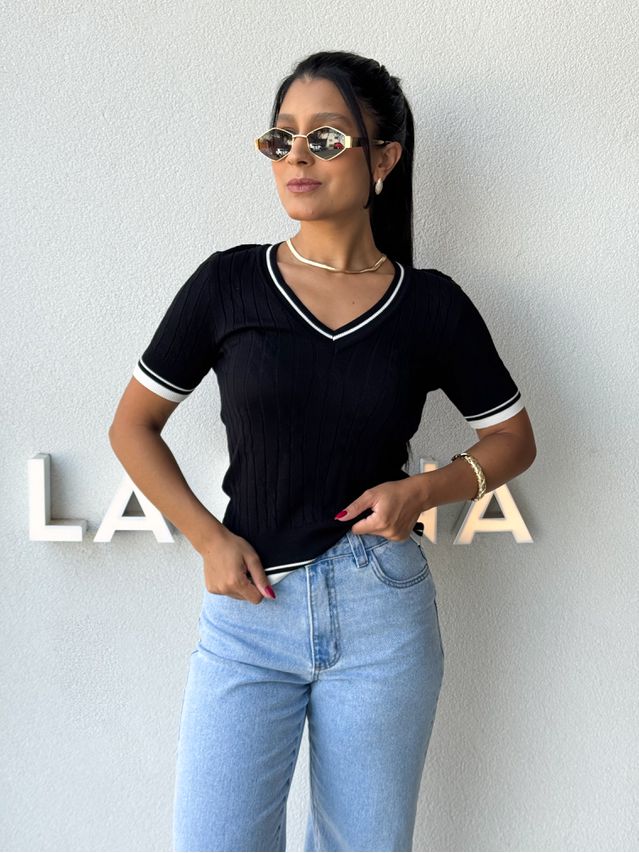 Blusa Tricot Angela Preto