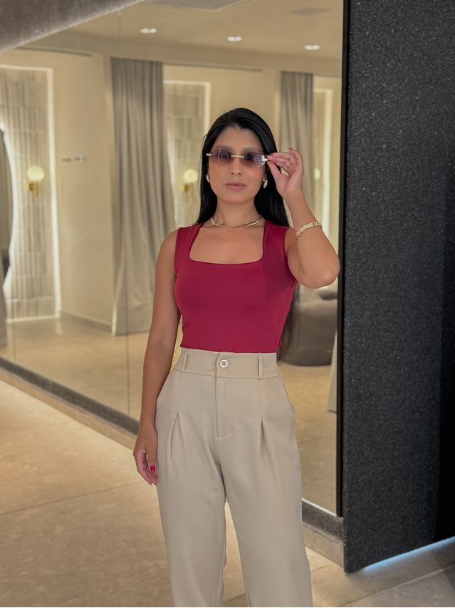 Body Decote Agatha Cereja