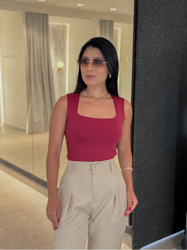 Body Decote Agatha Cereja