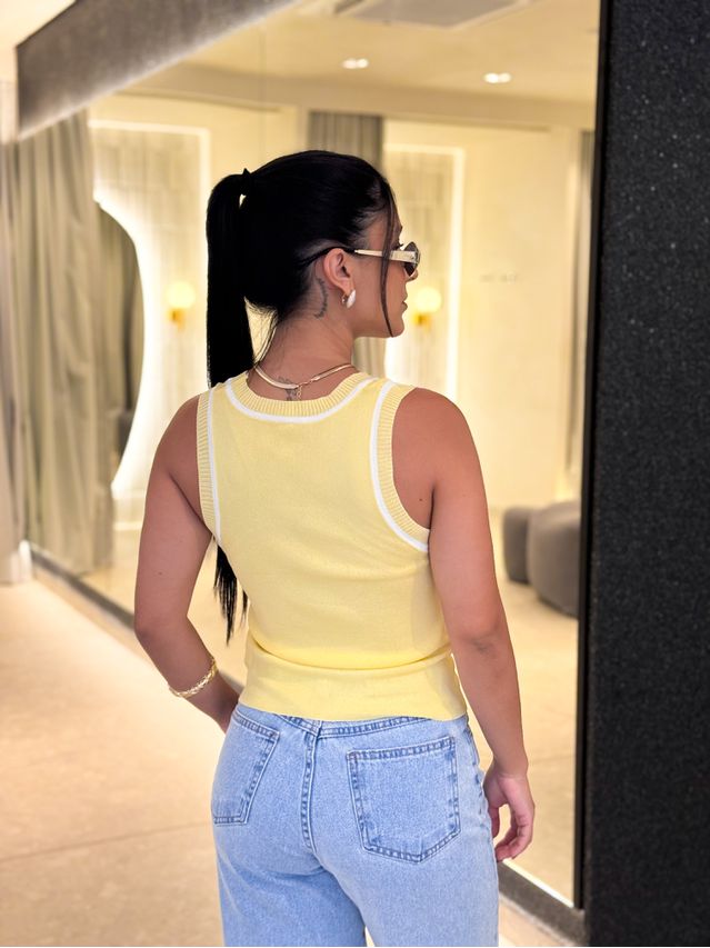 Blusa Regata Nicole Amarela