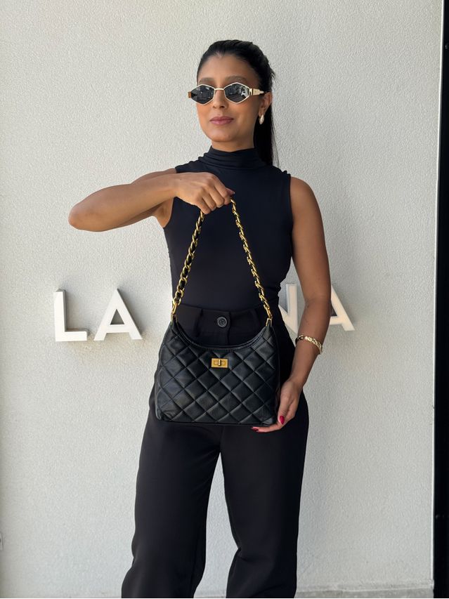 Bolsa Canoa Monalis Preta