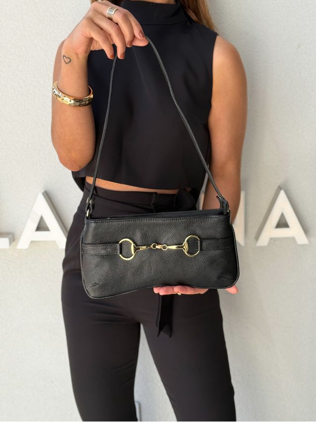 Bolsa Couro Renata Preto