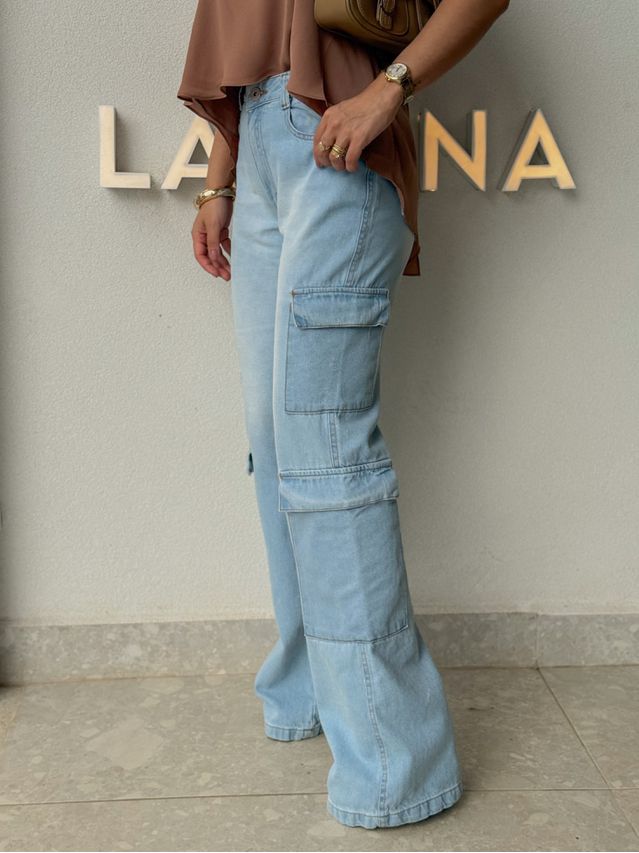Calça Cargo Jeans 