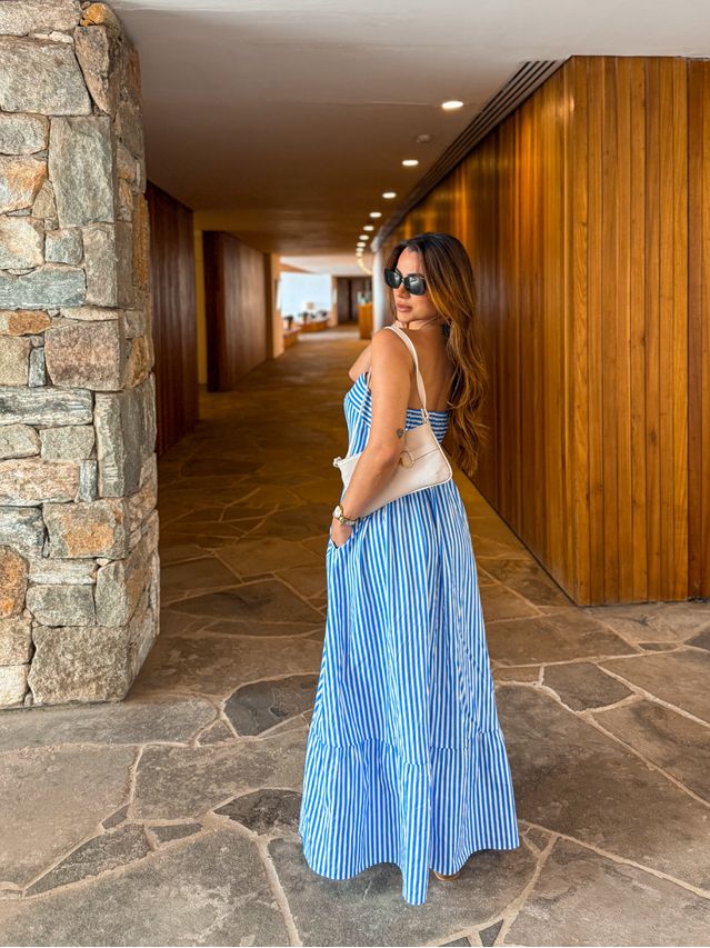 Vestido Listrado Tomara que Caia Alanis