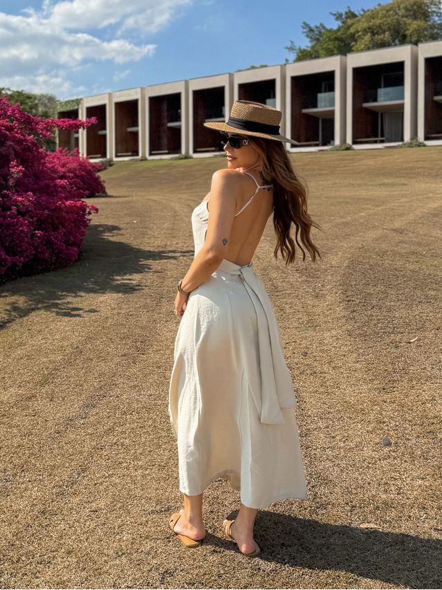 Vestido Midi Lilian Areia