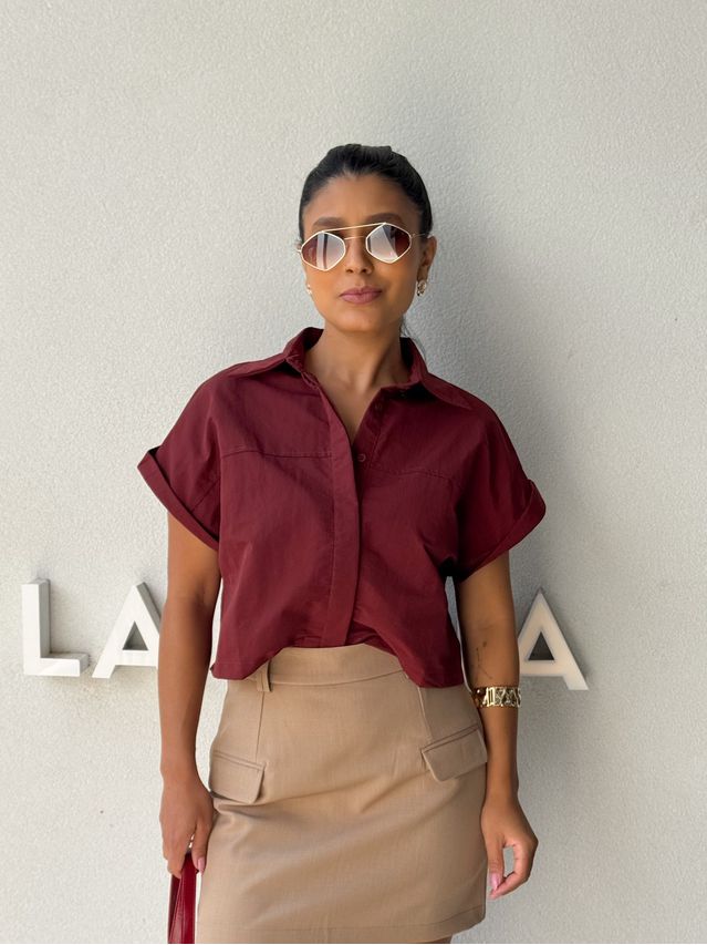 Camisa Cropped Jessica Cereja