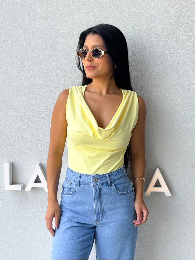Body Decote Gaia Amarelo