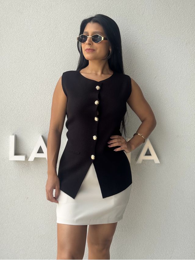 Colete Tricot Mara Preto