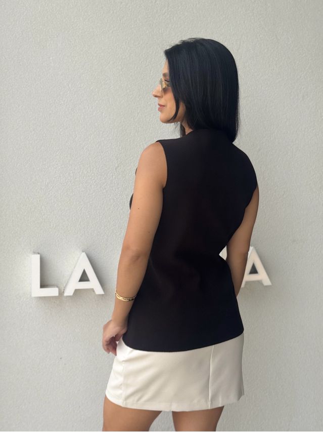 Colete Tricot Mara Preto